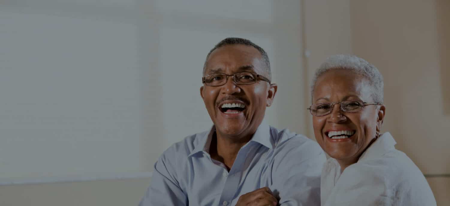 Mature couple applied the nutrition strategies for healthy teeth and gums.